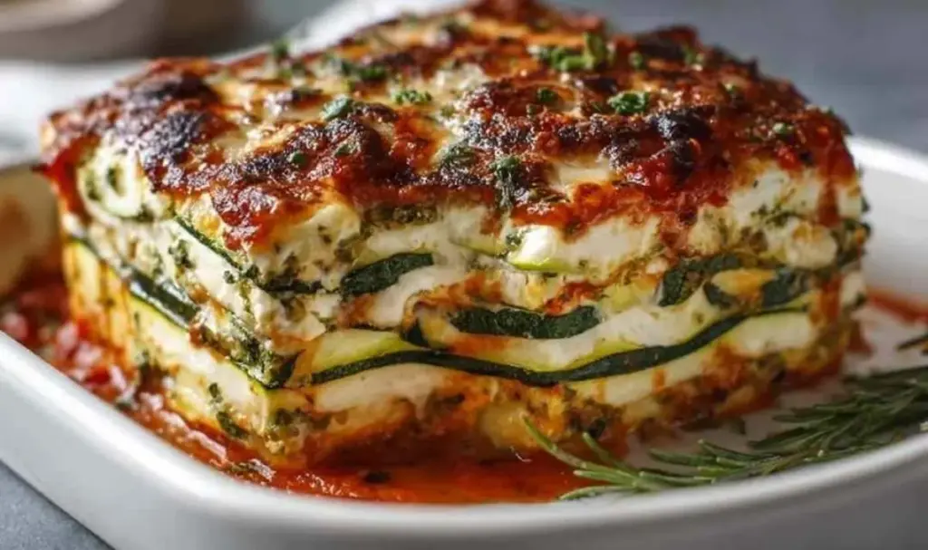 Zucchini-Lasagne mit Ricotta – Gesundes Abendessen
