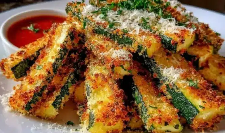 Zucchini-Streifen mit Parmesan-Crust | Gesundes Rezept