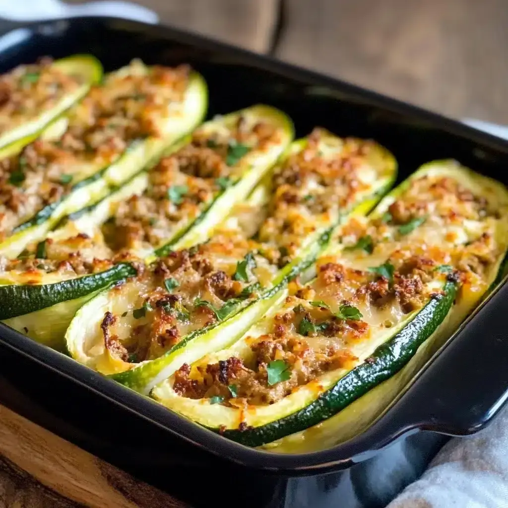 Zucchiniboote mit Hackfleisch Rezept