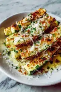 Zucchinipommes mit Knoblauchöl