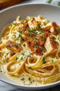 Cremige Hähnchen-Alfredo-Nudeln