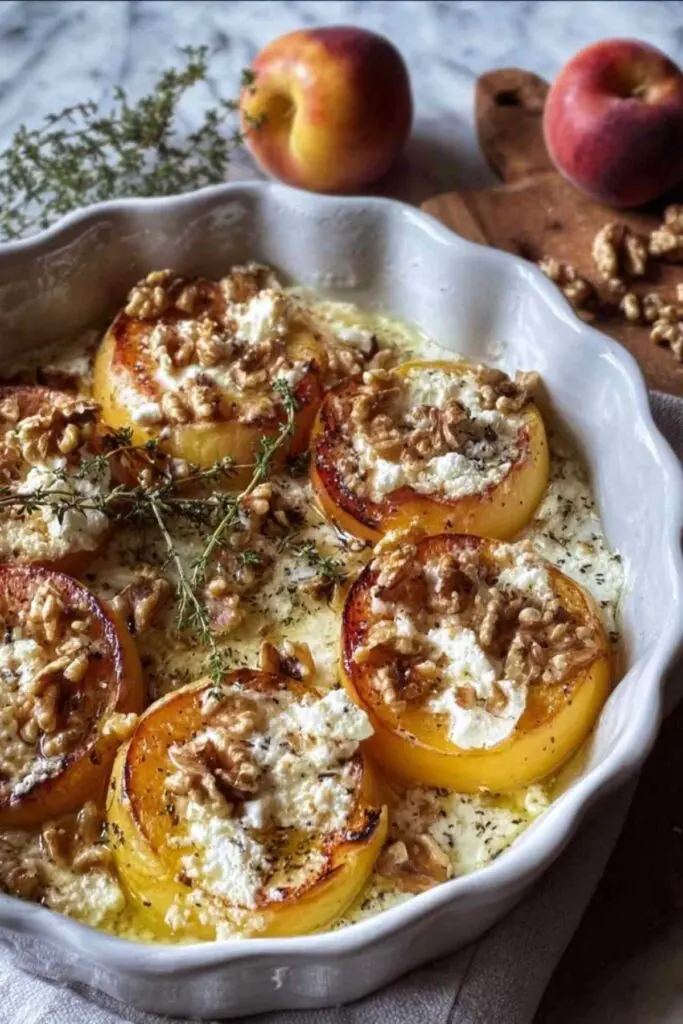 gebackene Nektarinen Feta Walnüsse Rezept