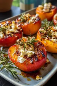 Gebackene Nektarinen mit Feta