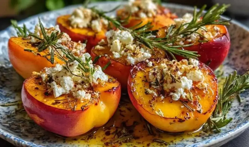 Gebackene Nektarinen mit Feta – Mediterrane Sommerküche