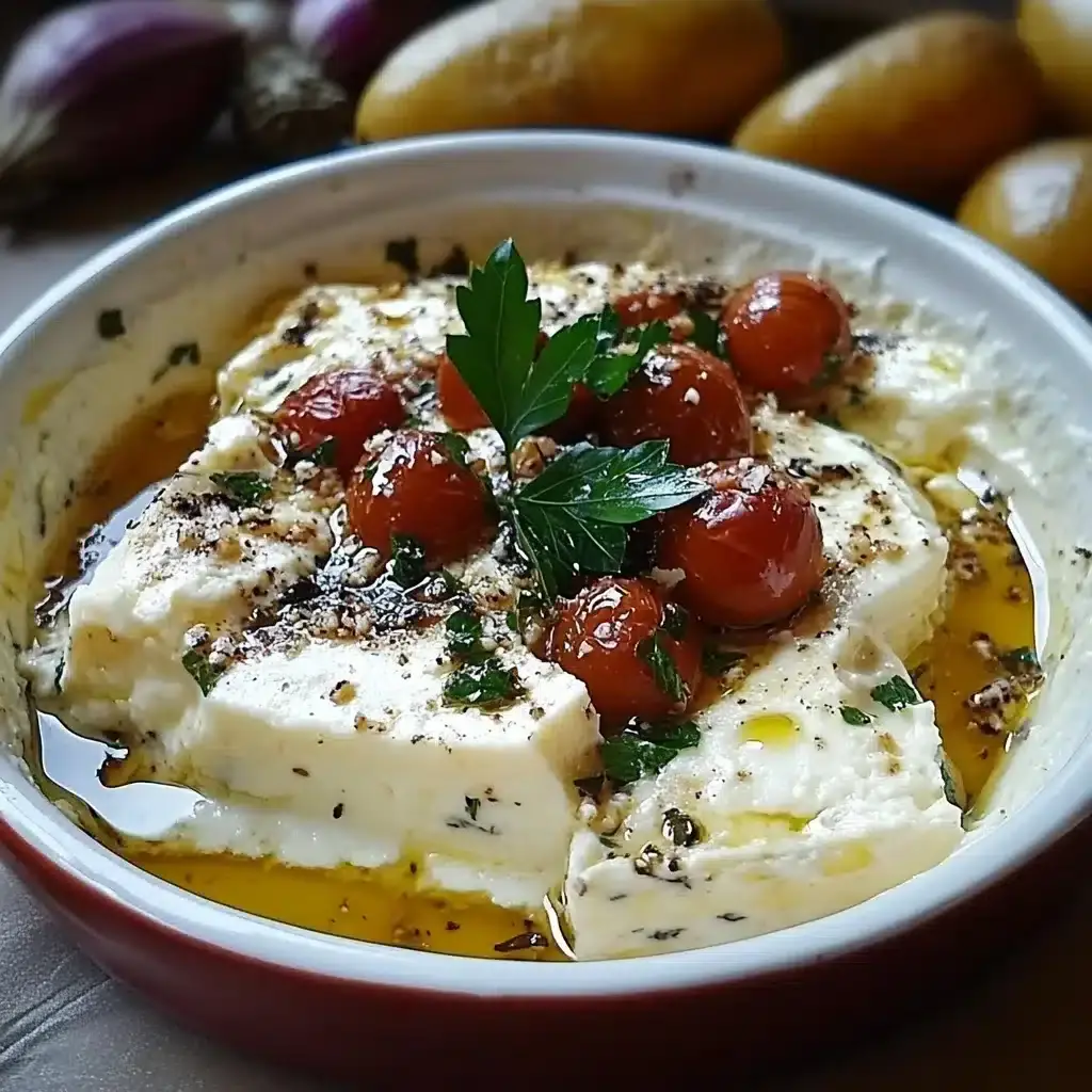 Gebackener Schafskäse mit Knoblauch und 15 kleinen Tomaten: Ein Unglaubliches Ultimatives Rezept