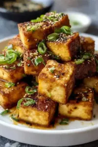 Knuspriger gebackener Tofu