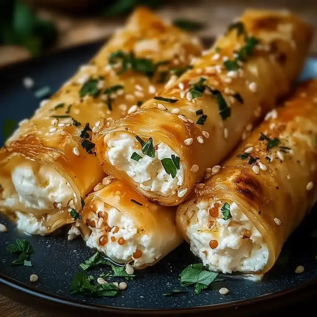 ofen gebackene feta rollen rezept