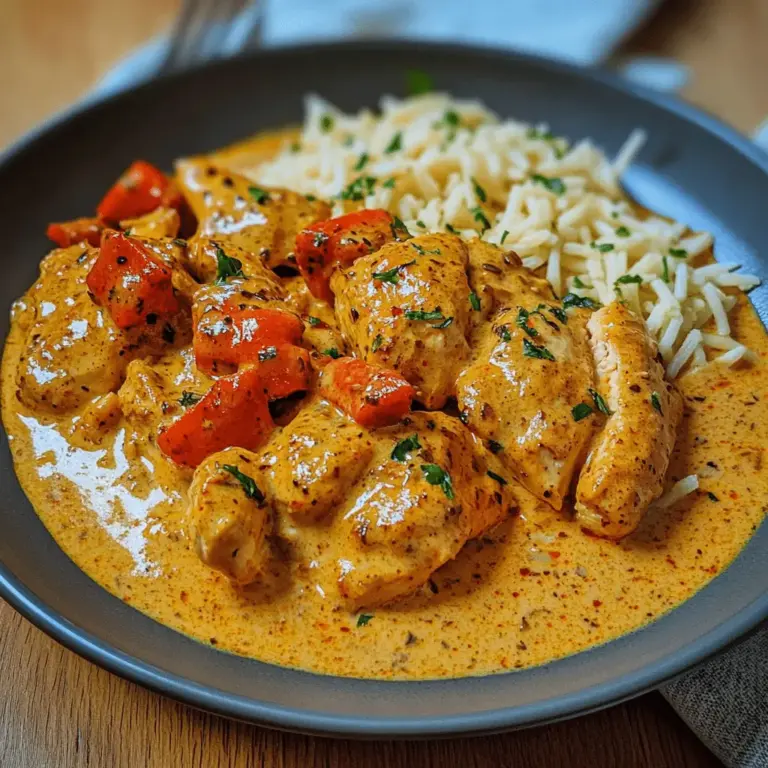 Paprika-Sahne-Hähnchen