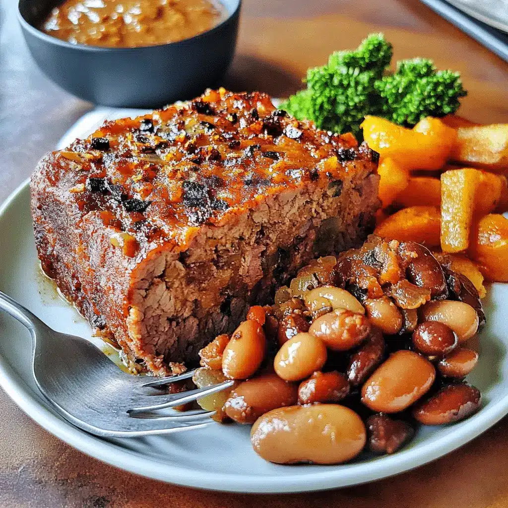 Veganer Braten mit Bohnen