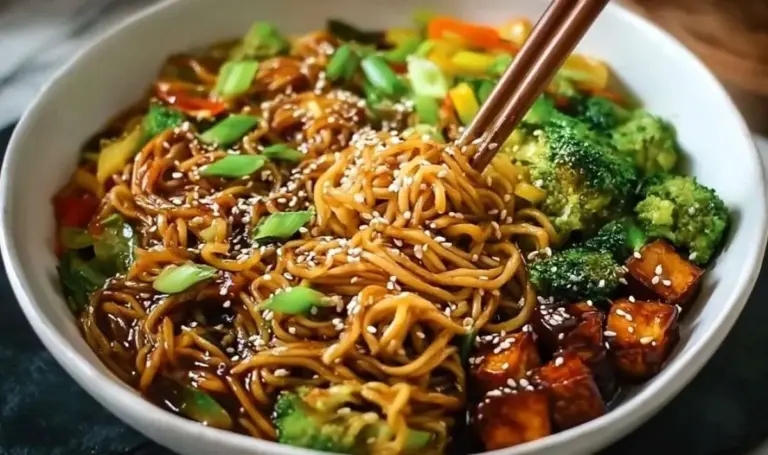Veganer Teriyaki Noodle Bowl – würzig, bunt & voller Geschmack