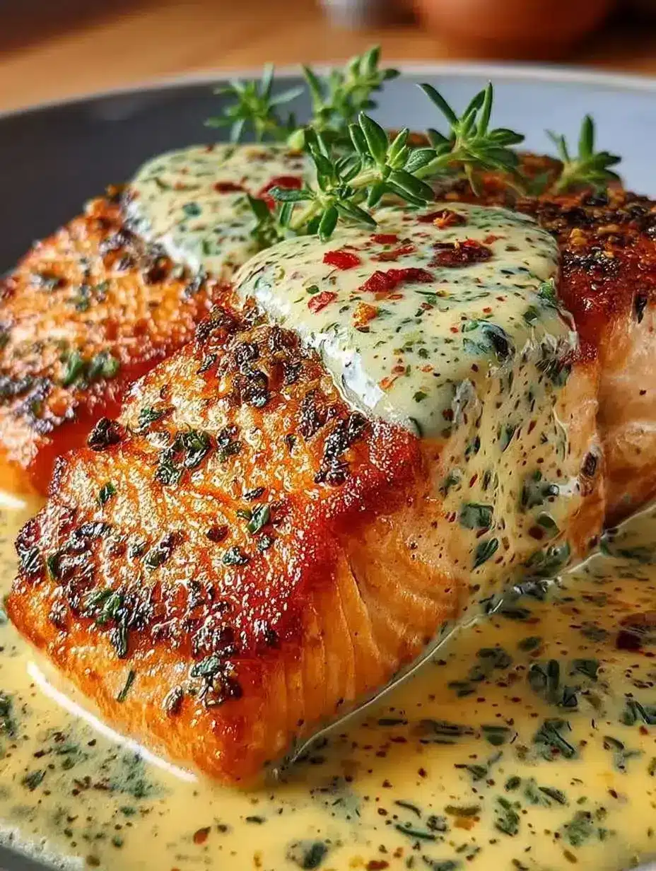 Butterzart Lachs cremige Sauce Garen