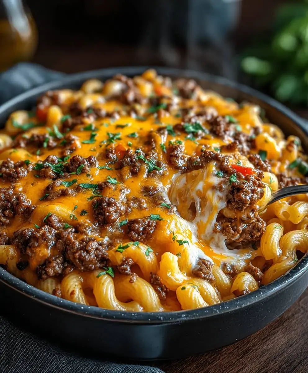 Einfaches Cheeseburger Auflauf Rezept