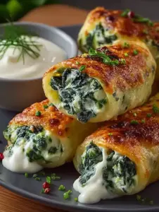 Kartoffeltaschen mit Spinat-Frischkäse