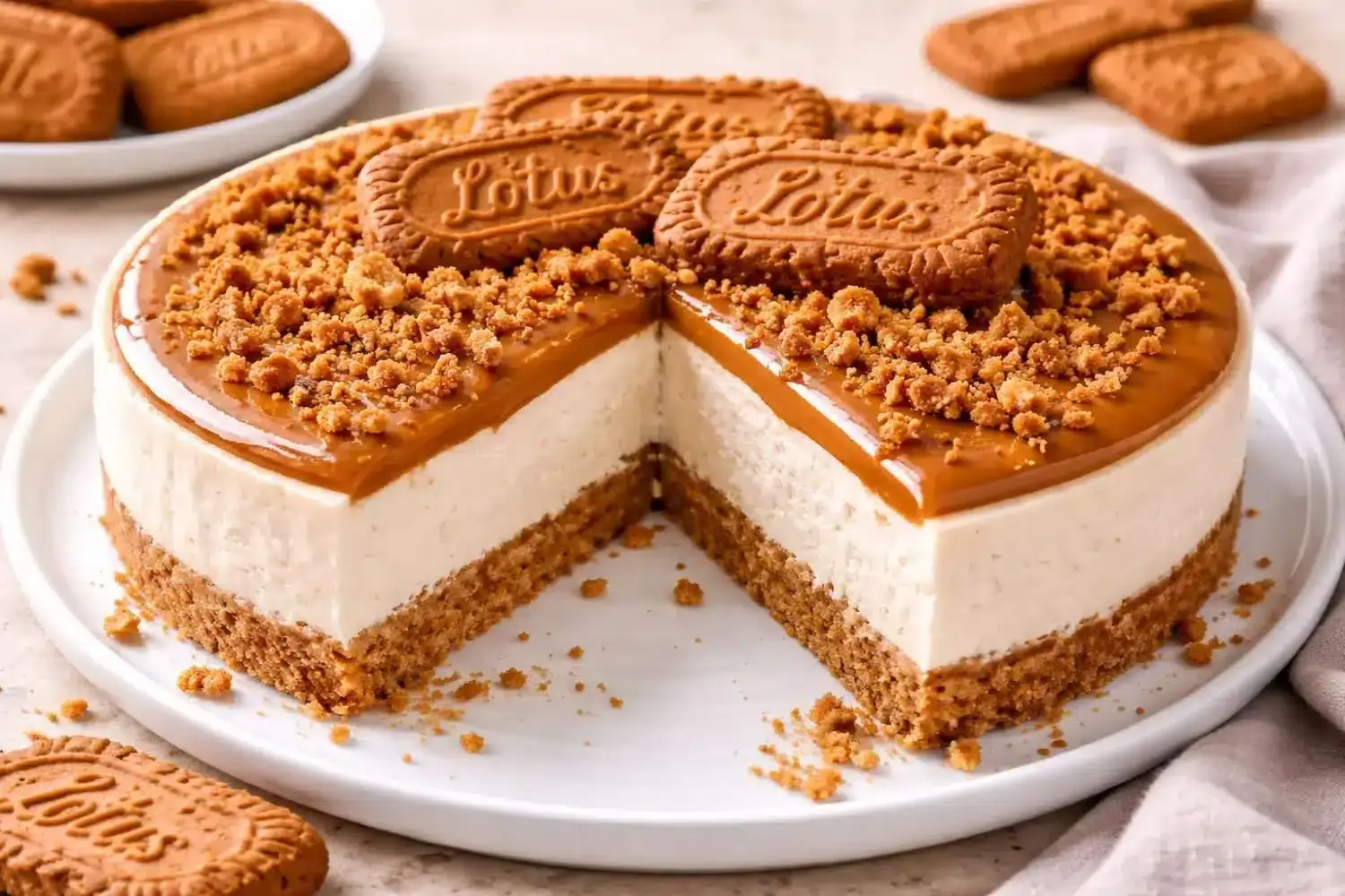 Lotus Biskuit Cheesecake ohne Backen