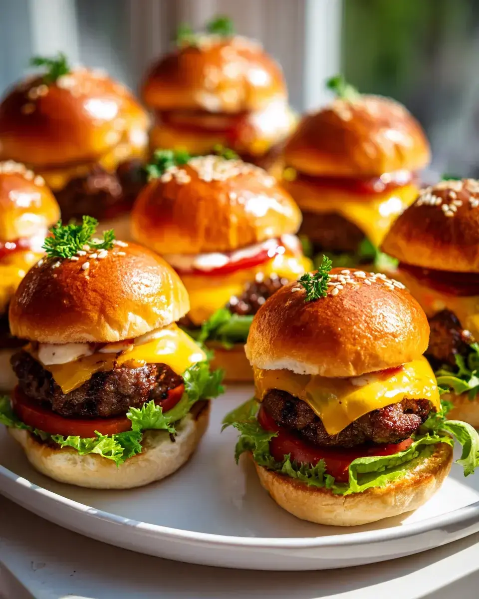 Saftige Mini Cheeseburger Soßen Rezept