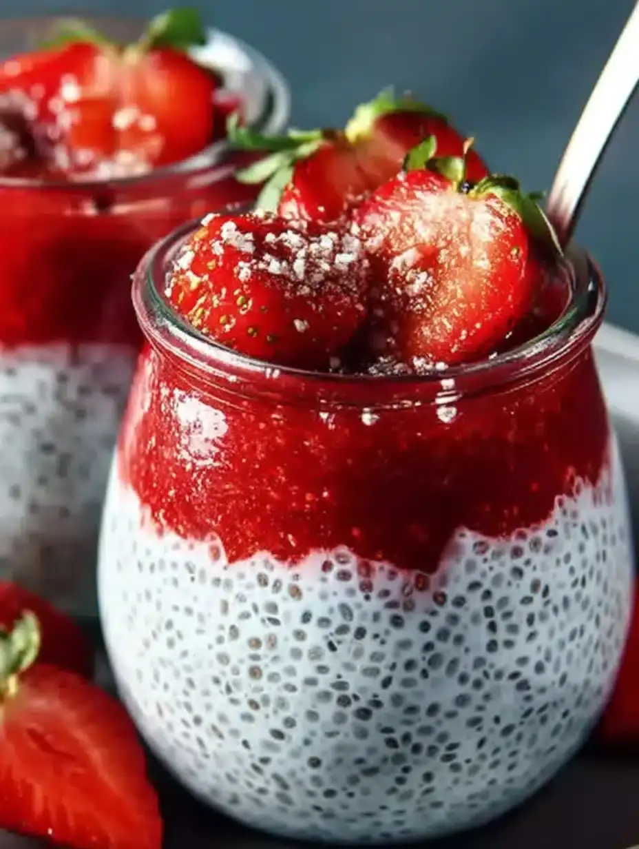 Chia-Pudding mit Skyr & Erdbeeren: Schnelles, gesundes & leckeres Dessert-Rezept von María 3 Skyr Erdbeer Chia Pudding Rezept