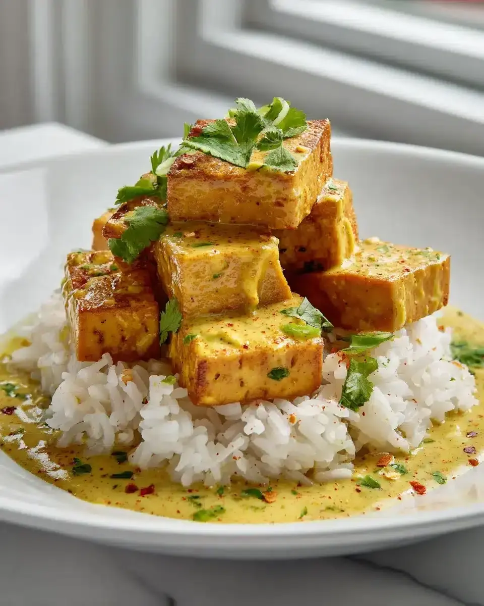 VeganesKokosLimetteTofu