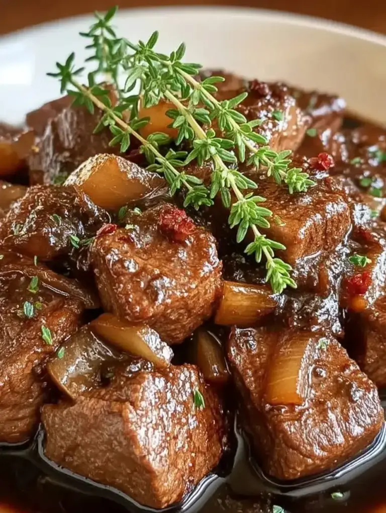 Zartes Rindfleisch in Balsamico-Zwiebel-Sauce: Ein Fest für die Sinne!