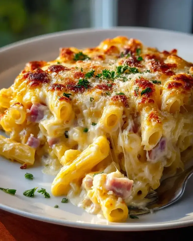 Cremiger Nudelauflauf mit Schinken – Das beste Rezept für Feinschmecker