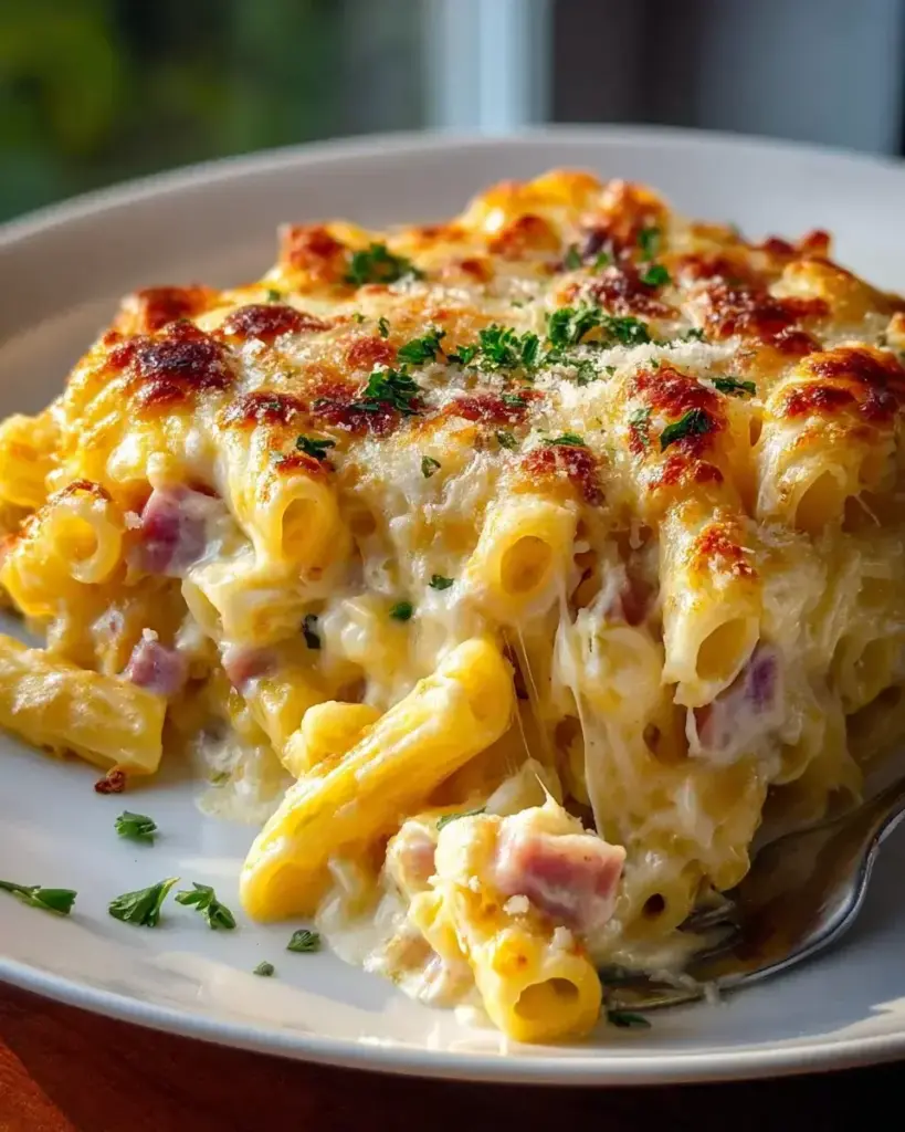 Cremiger Nudelauflauf mit Schinken – Das beste Rezept für Feinschmecker