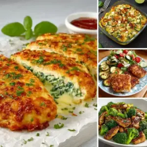 Herzhaftes Low-Carb-Hähnchen mit cremiger Tomaten-Spinat-Sauce